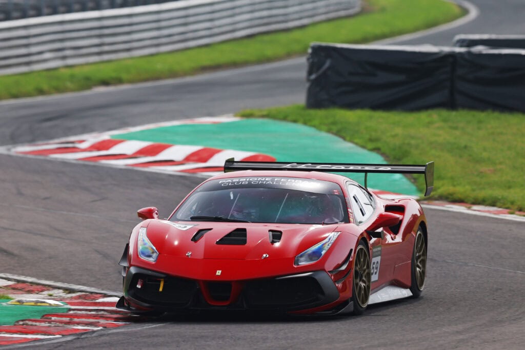 Red Ferrari No 59 from FF Corse in the Ferrari Club Challenge