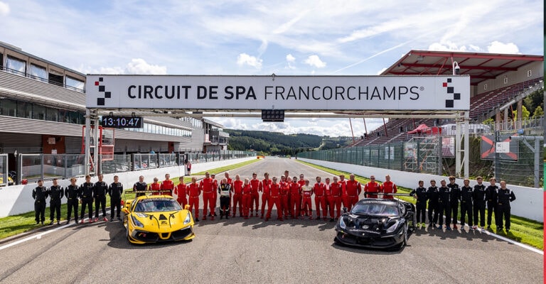 The FF Corse Support Team at Spa Francorchamps